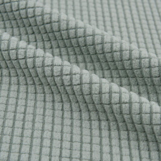 Plaid Jacquard Sofa Spandex Polar Fleece Fabric for Sofa Cover Wholesa 9